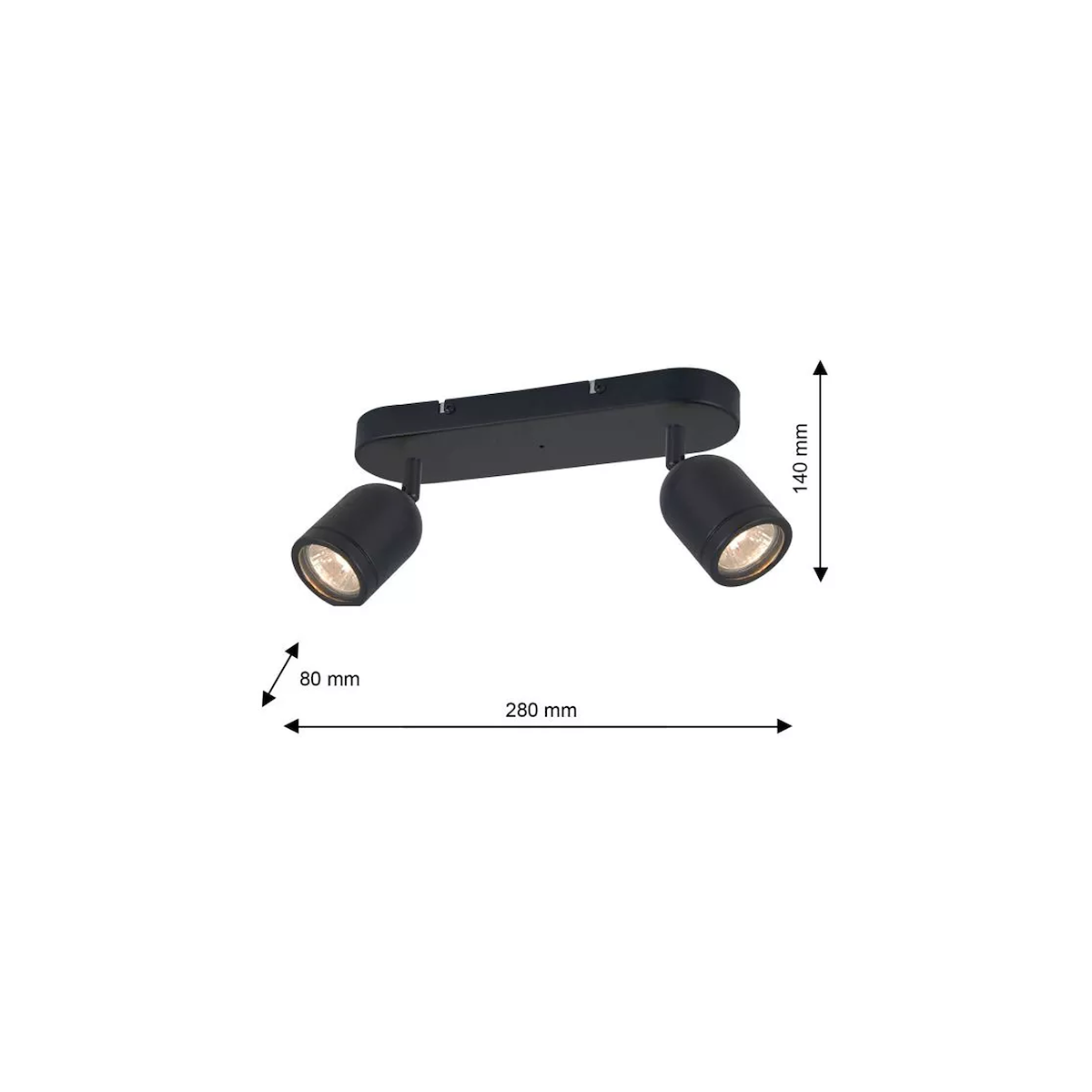 MiLagro Lampa sufitowa PORTER 2XGU10 IP44 ML7643