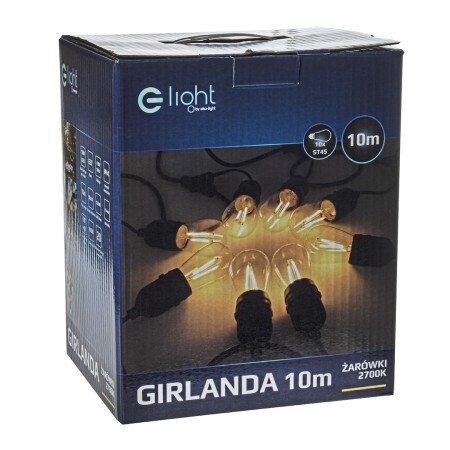 MiLagro Girlanda LED 10m 2700K nietuzinkowe oświetlenie