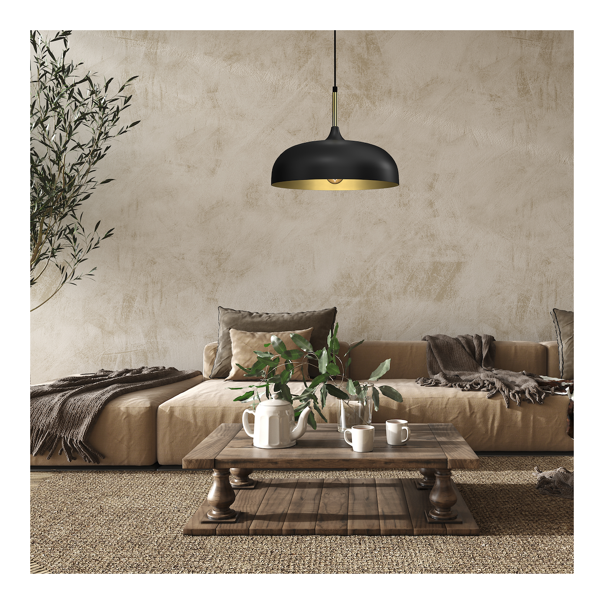 MiLagro LINCOLN Black Gold 35cm efektowne oświetlenie