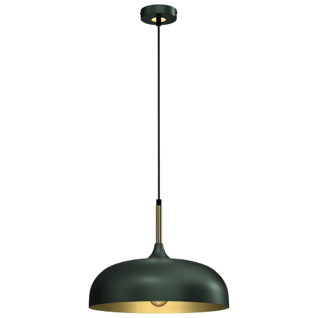 MiLagro Lampa wisząca LINCOLN GREEN/GOLD 1xE27 35cm MLP8032