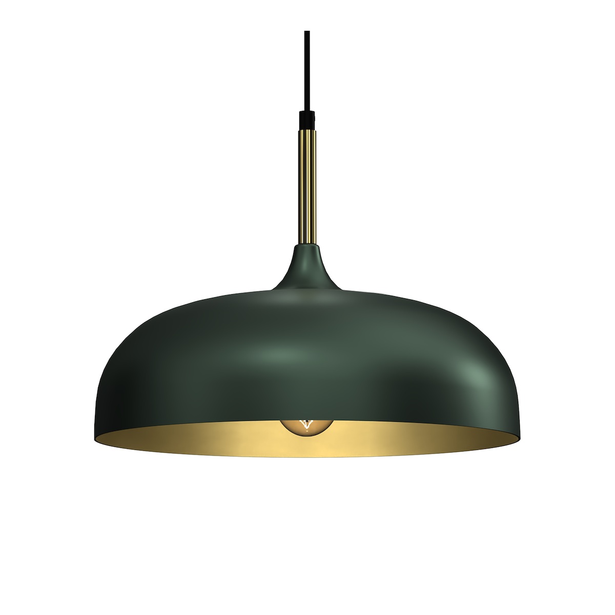 MiLagro Lampa wisząca LINCOLN GREEN/GOLD 1xE27 35cm MLP8032