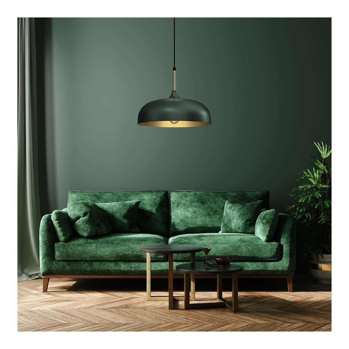 MiLagro LINCOLN Green Gold 35cm eleganckie oświetlenie