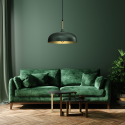 MiLagro Lampa wisząca LINCOLN GREEN/GOLD 1xE27 35cm MLP8032