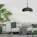 MiLagro Lampa wisząca LINCOLN GREEN/GOLD 1xE27 35cm MLP8032