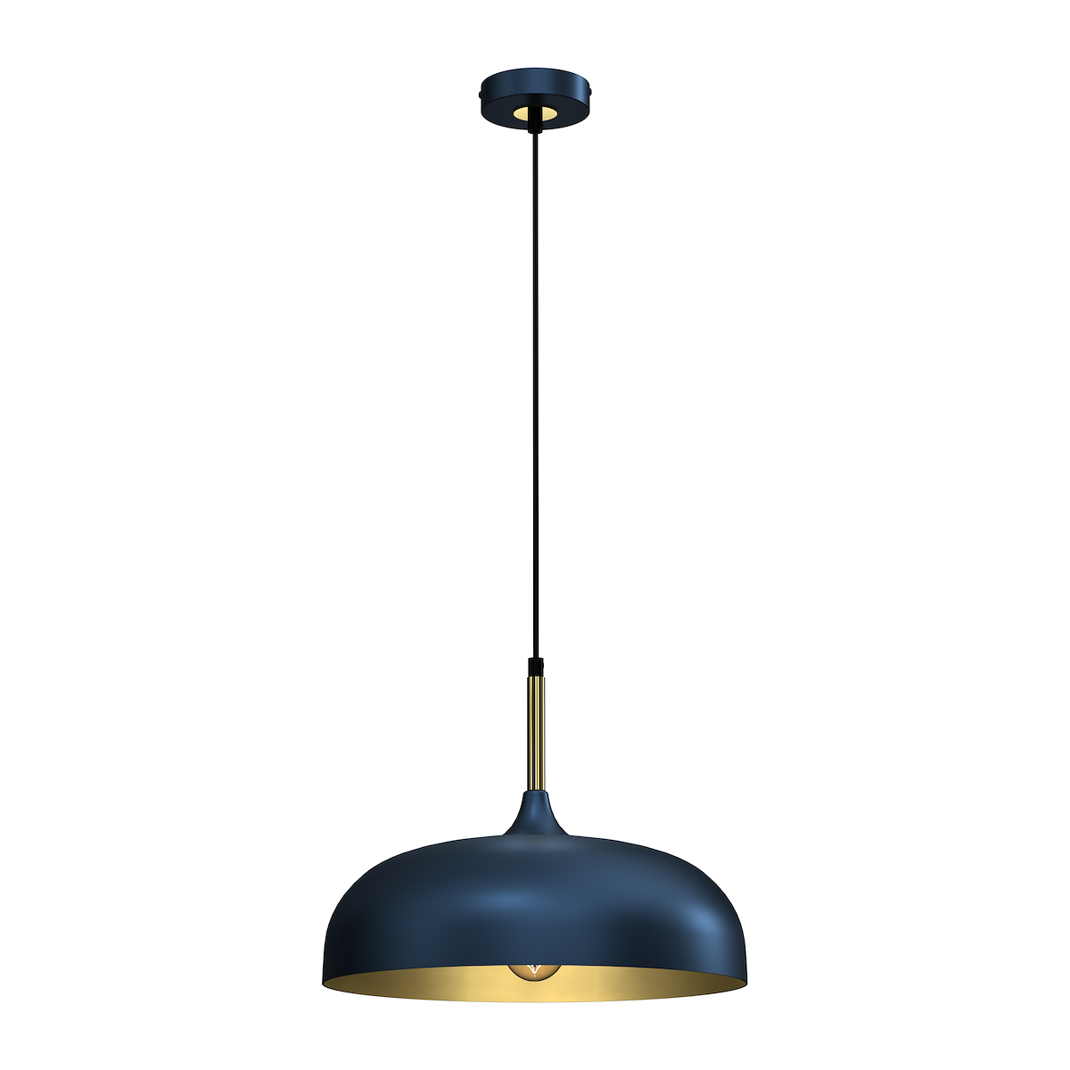 MiLagro Lampa wisząca LINCOLN BLUE/GOLD 1xE27 35cm MLP8033