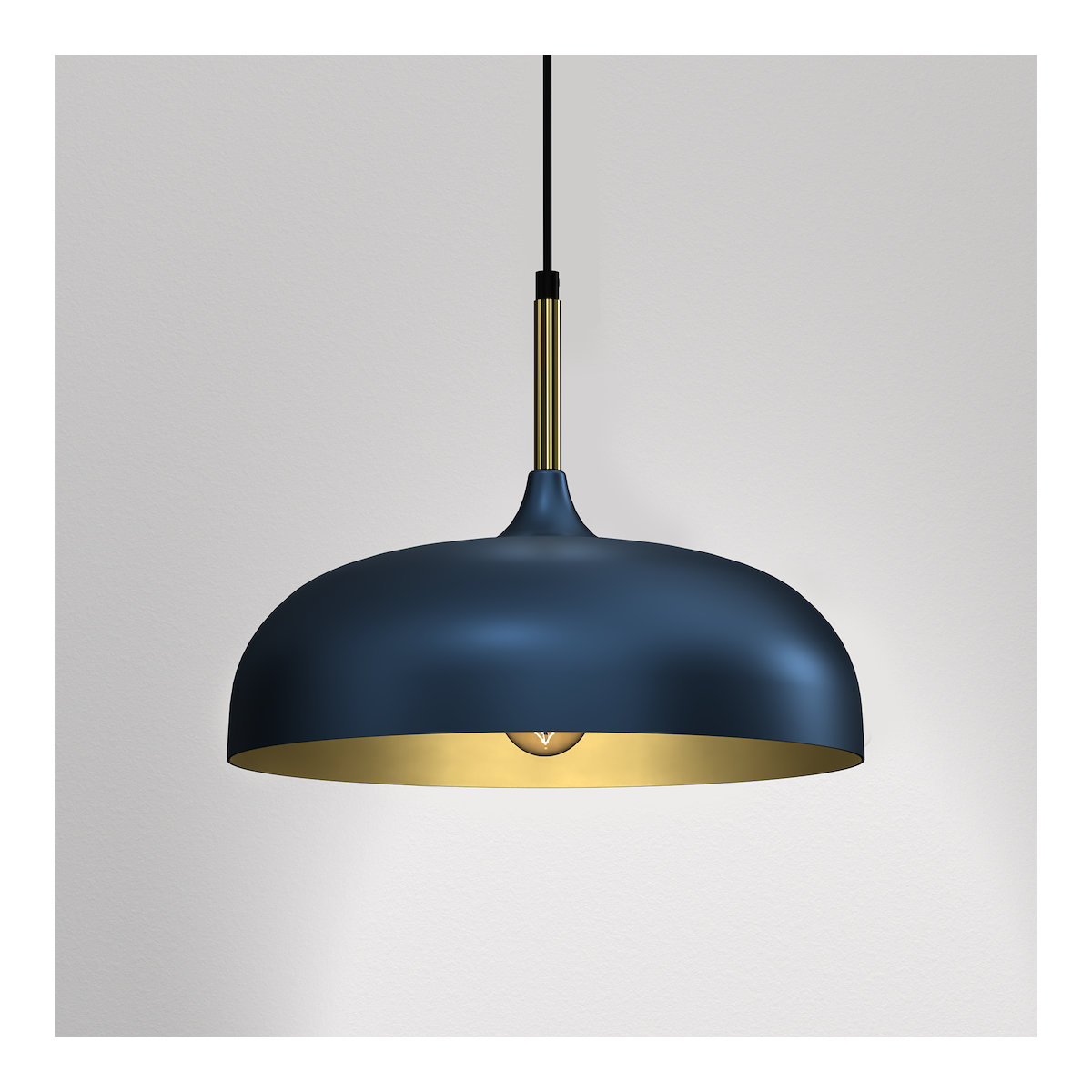 MiLagro Lampa wisząca LINCOLN BLUE/GOLD 1xE27 35cm MLP8033