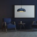 MiLagro Lampa wisząca LINCOLN BLUE/GOLD 1xE27 35cm MLP8033