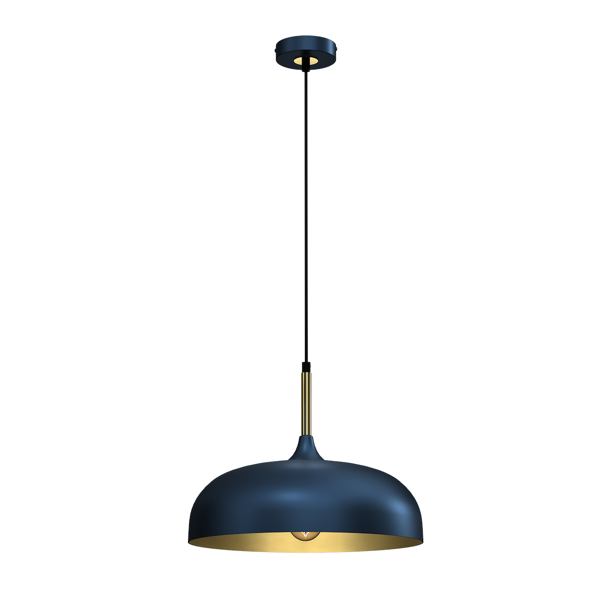 MiLagro Lampa wisząca LINCOLN BLUE/GOLD 1xE27 35cm MLP8033
