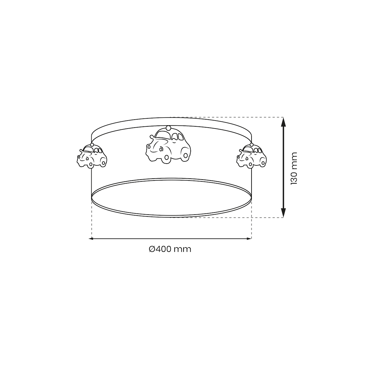 MiLagro Lampa sufitowa AUTOMOBILE 2xE27 MLP8285