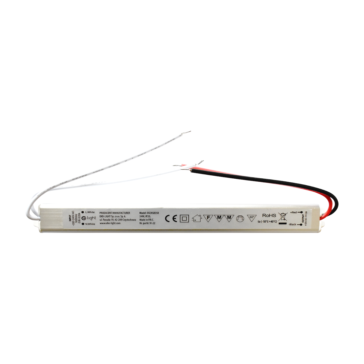 MiLagro Zasilacz LED Slim 24W eleganckie oświetlenie