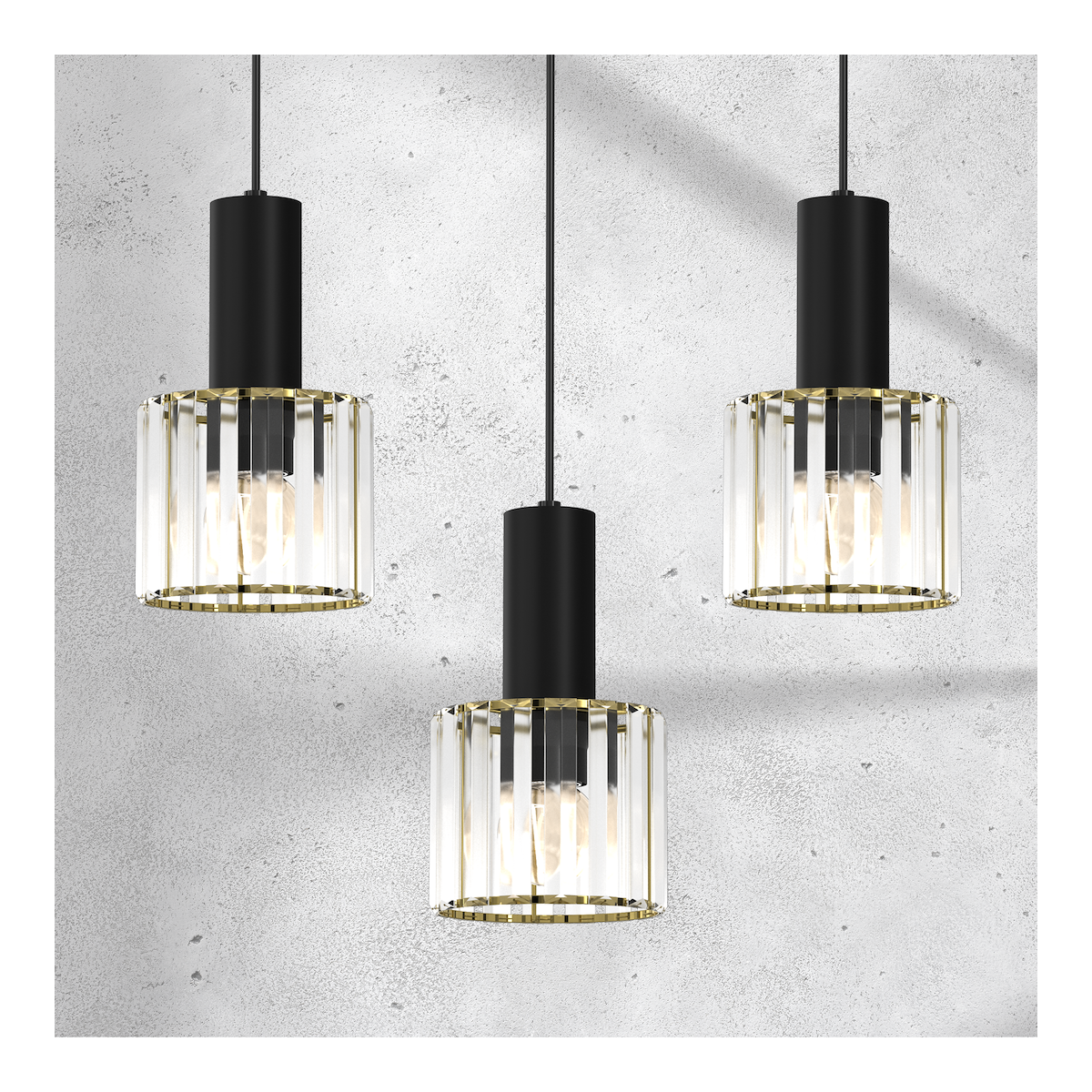 MiLagro Lampa CRISTAL 3xE27 stylowe oświetlenie