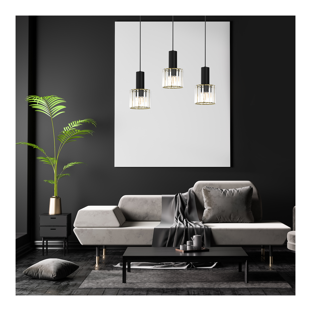 MiLagro Lampa CRISTAL 3xE27 stylowe oświetlenie
