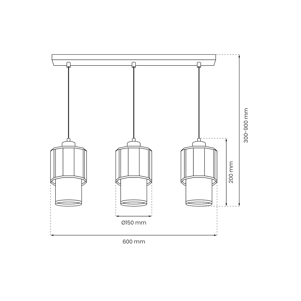 MiLagro Lampa wisząca BLANCO 3xE27 MLP8365