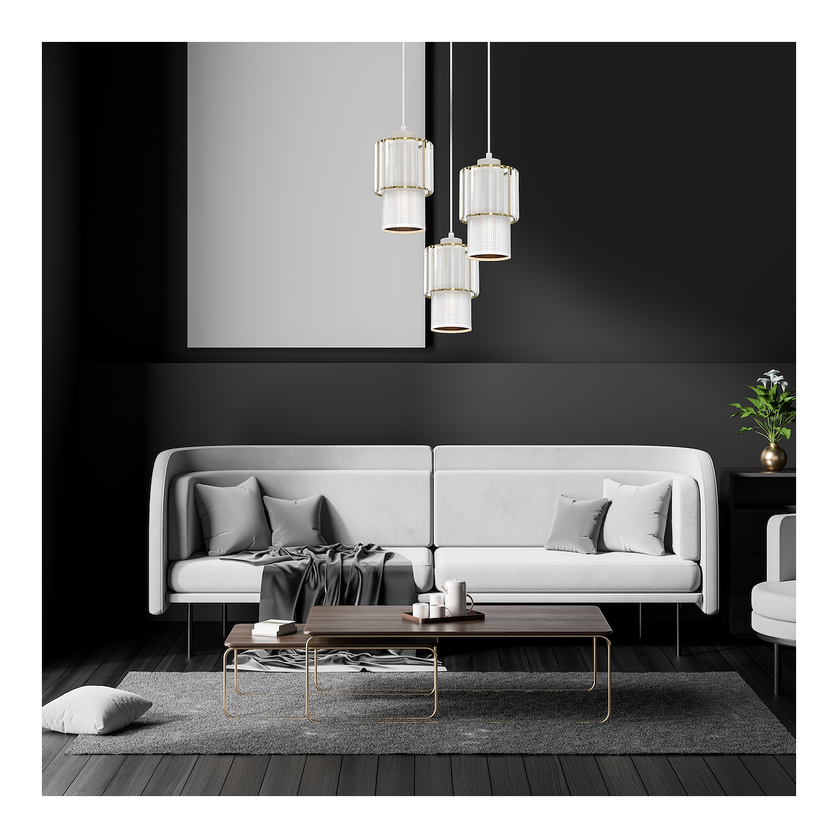 MiLagro Lampa wisząca BLANCO 3xE27 MLP8366