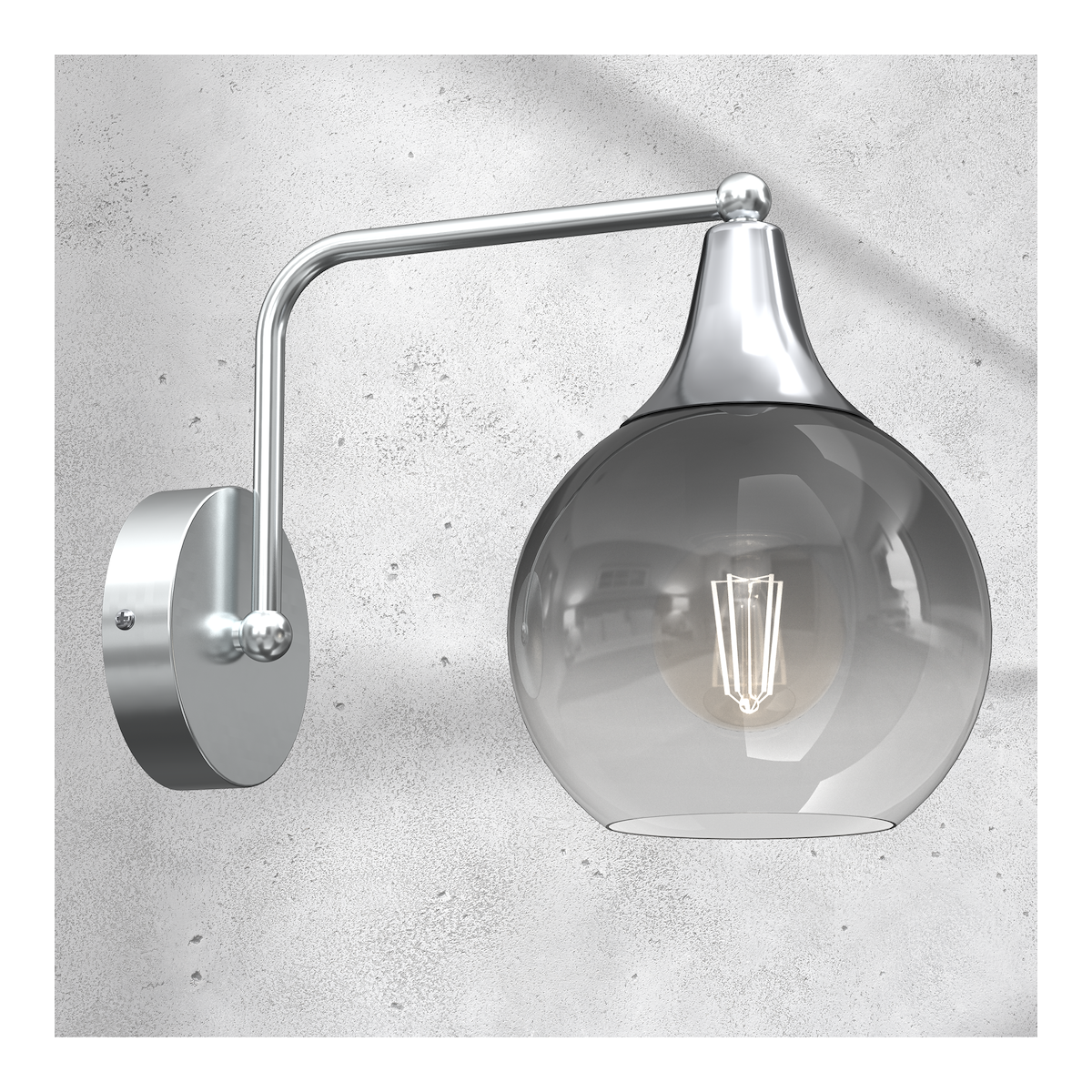 MiLagro Kinkiet MONTE SILVER 1xE27 MLP8319