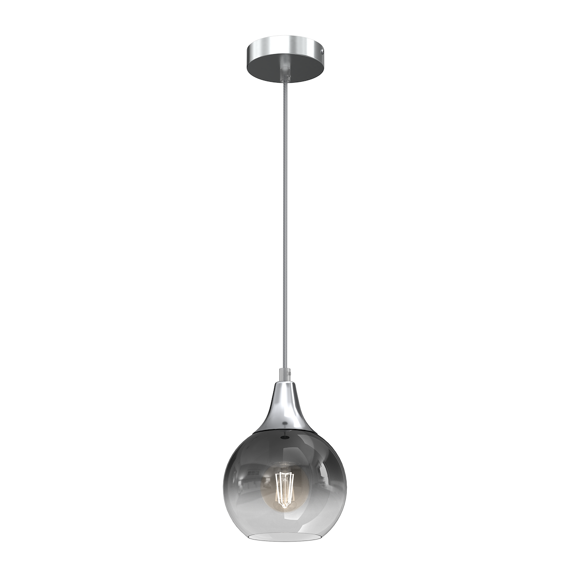 MiLagro Lampa wisząca MONTE SILVER fi 150 1xE27 MLP8321
