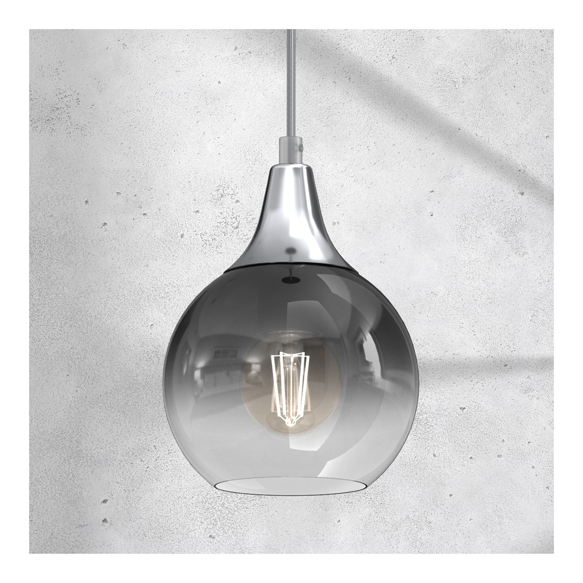 MiLagro Lampa wisząca MONTE SILVER fi 150 1xE27 MLP8321