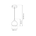 MiLagro Lampa wisząca MONTE SILVER fi 150 1xE27 MLP8321
