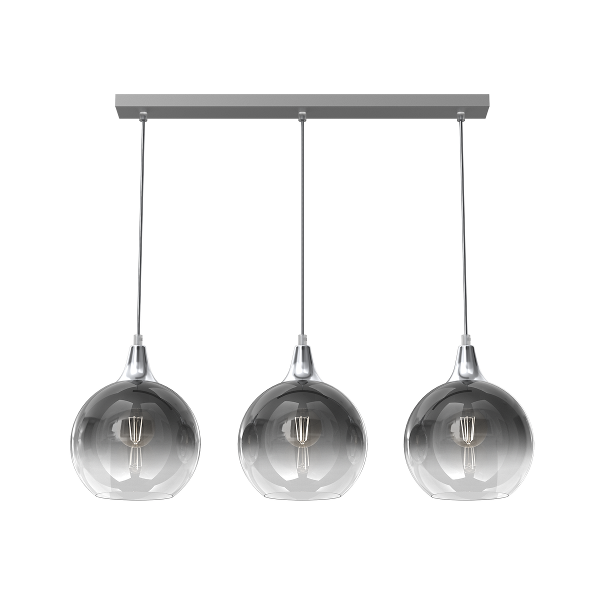 MiLagro Lampa wisząca MONTE SILVER 3xE27 MLP8322