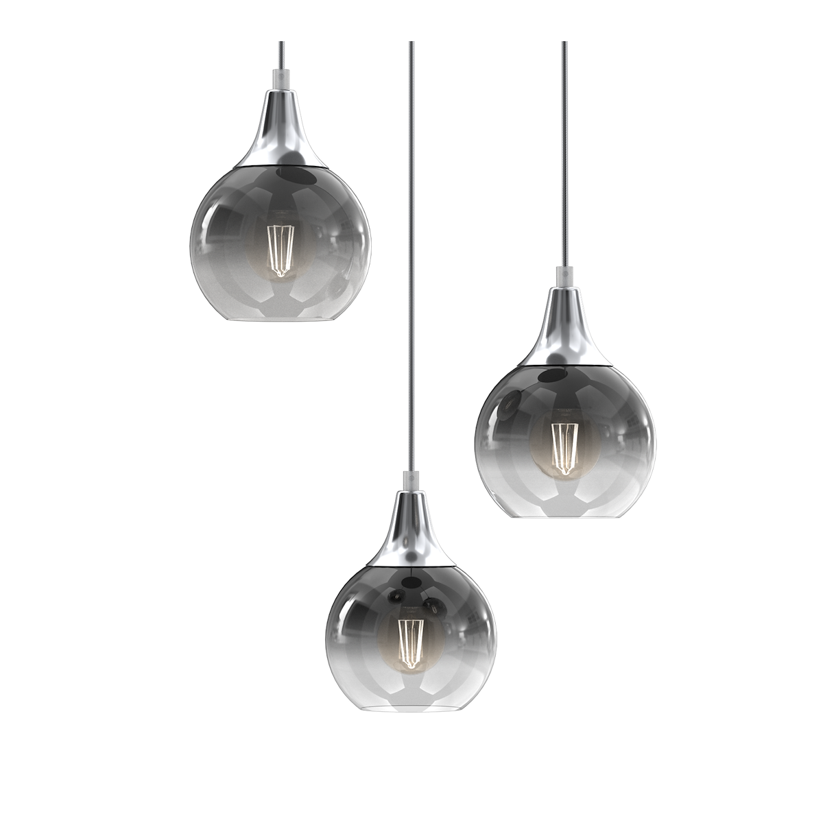 MiLagro Lampa wisząca MONTE SILVER 3xE27 MLP8323
