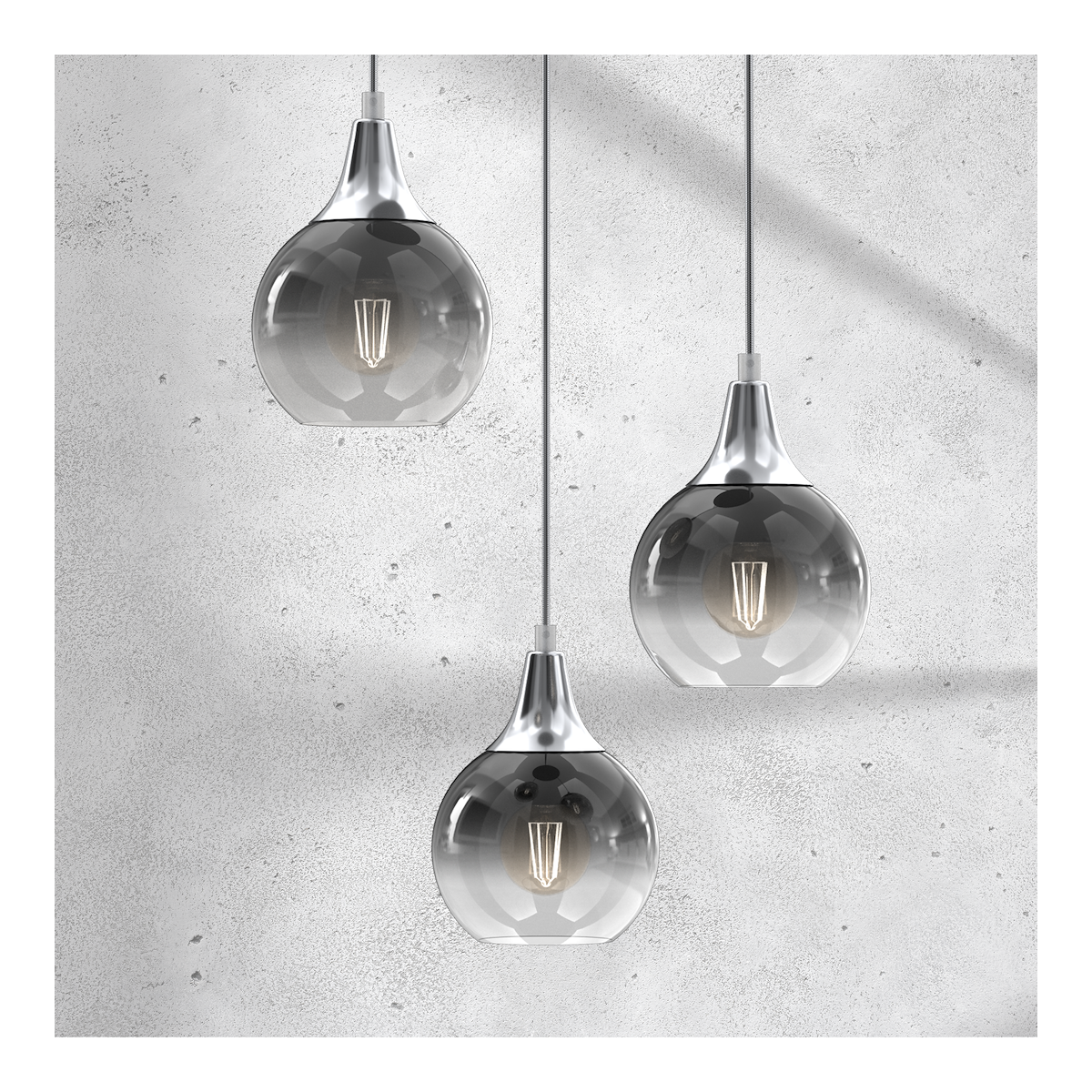 MiLagro Lampa wisząca MONTE SILVER 3xE27 MLP8323