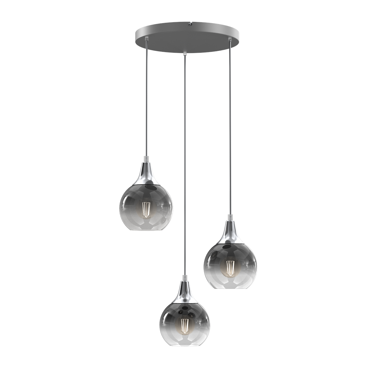 MiLagro Lampa wisząca MONTE SILVER 3xE27 MLP8323