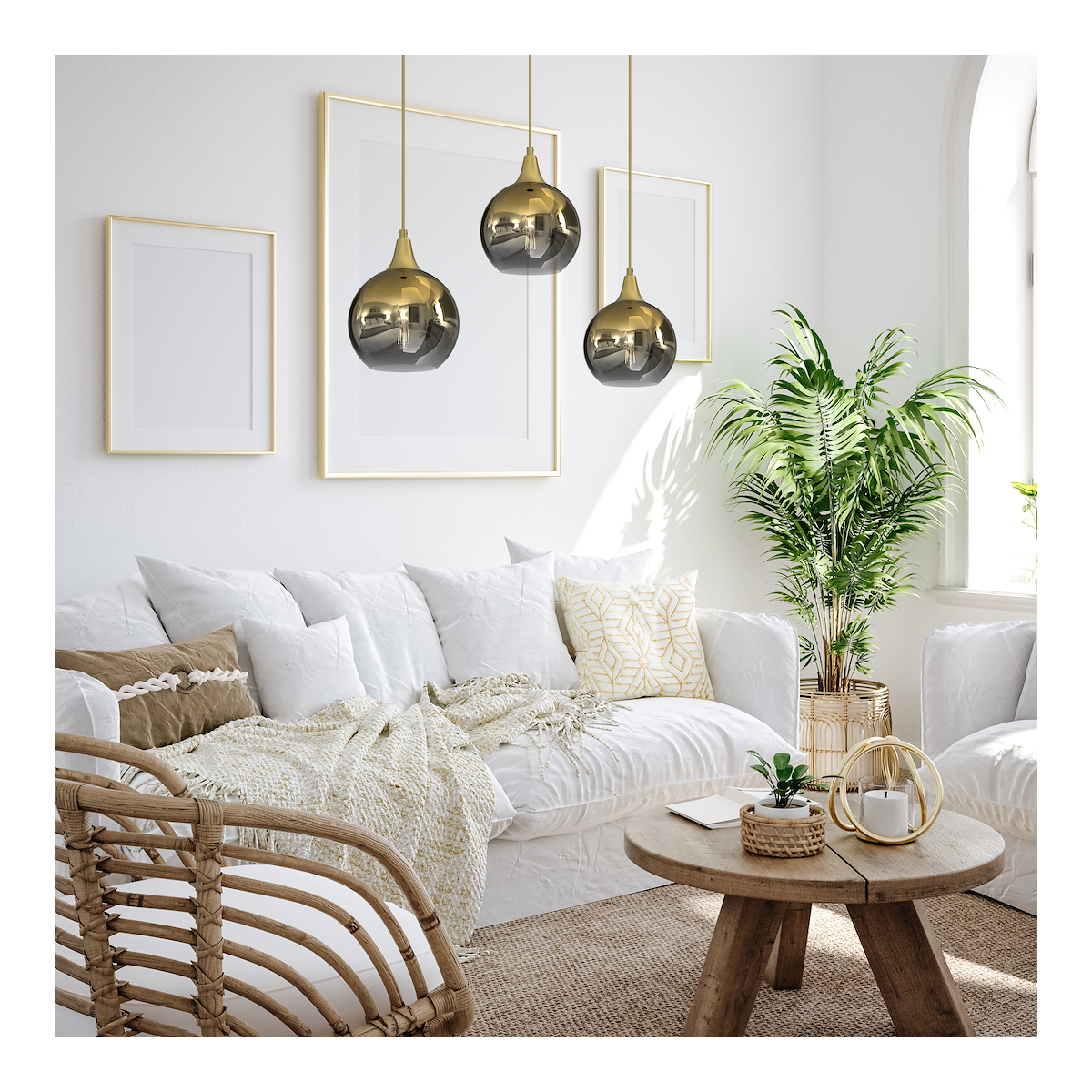 MiLagro MONTE GOLD 3xE27 nowoczesne lampy do wnętrz