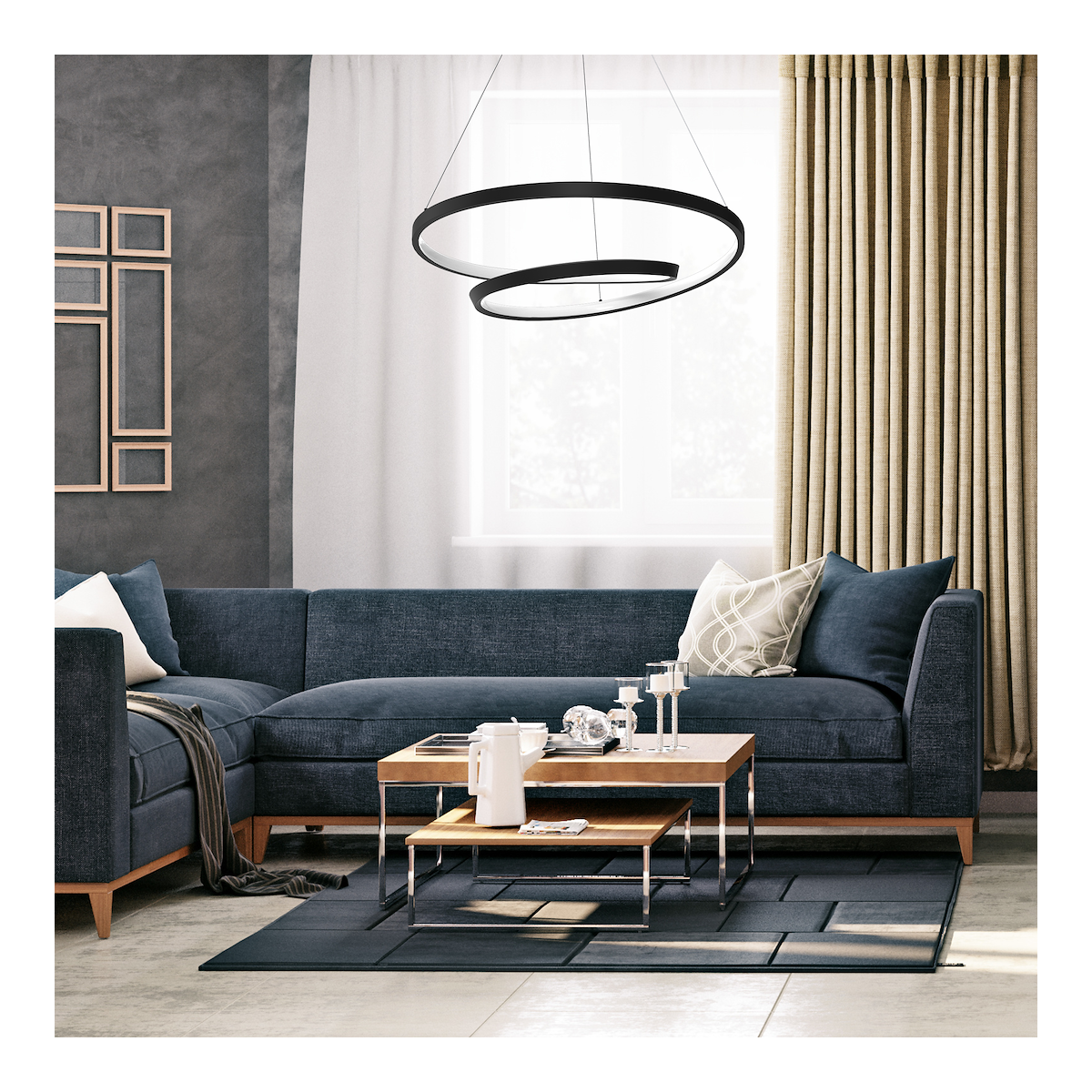 MiLagro LUCERO BLACK 48W LED stylowe oświetlenie