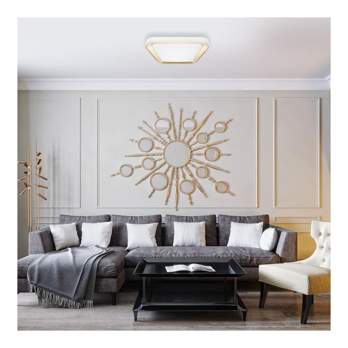 MiLagro QUADRO GOLD 38W światło podkreślające charakter wnętrza