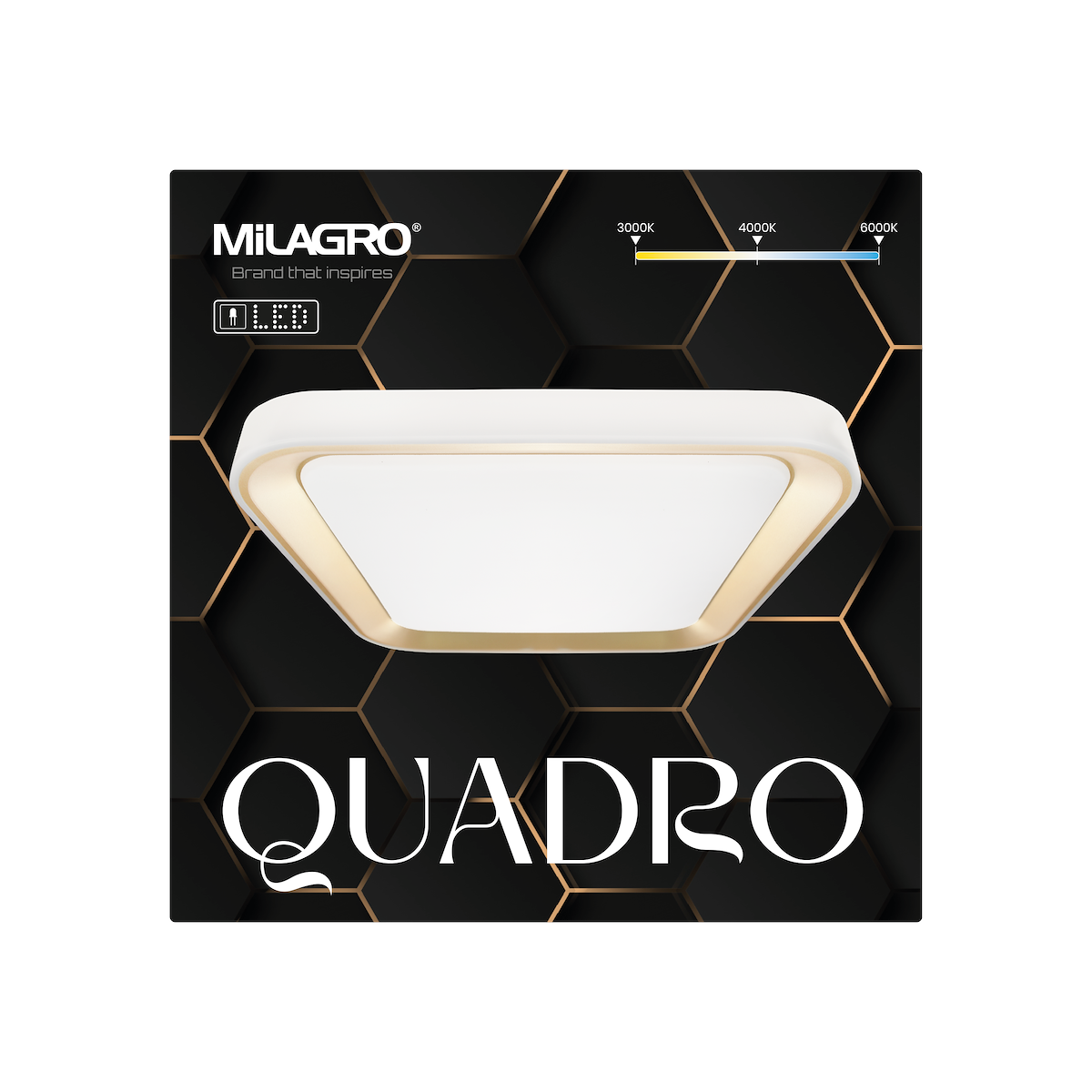 MiLagro Plafon QUADRO GOLD 38W ML7930