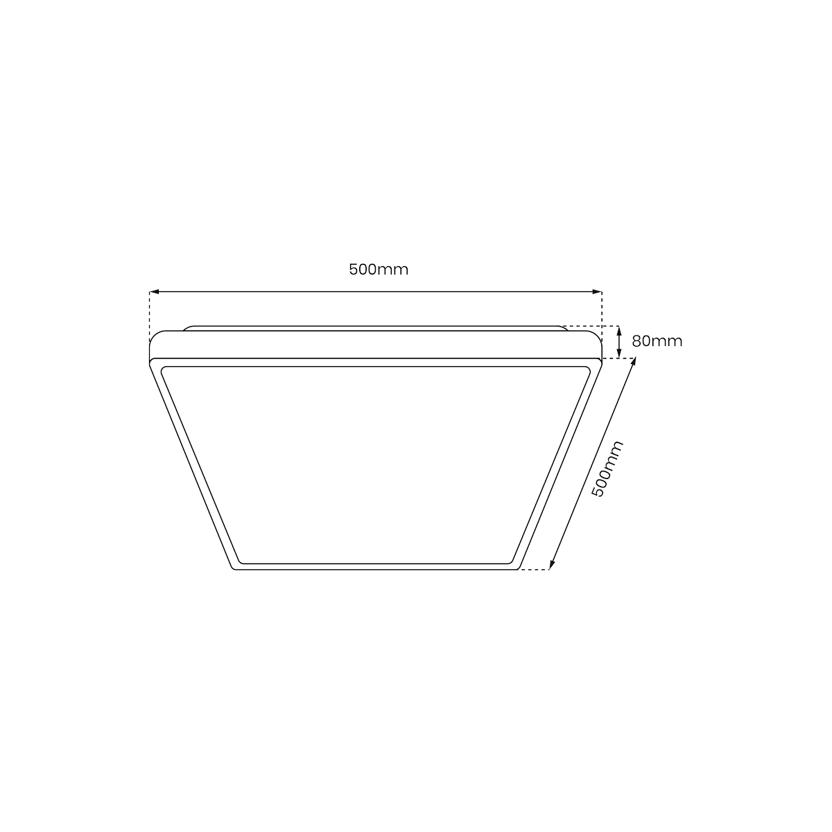 MiLagro Plafon Quadro Biały 66W ML7931