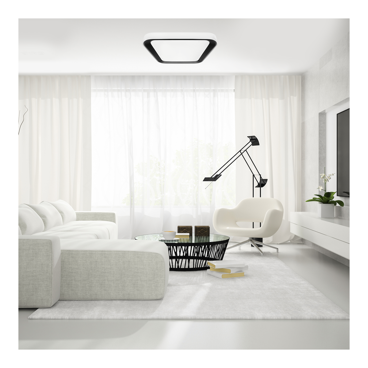 MiLagro QUADRO BLACK 66W designerskie lampy LED