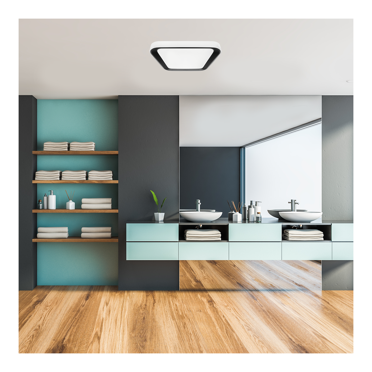MiLagro QUADRO BLACK 66W designerskie lampy LED