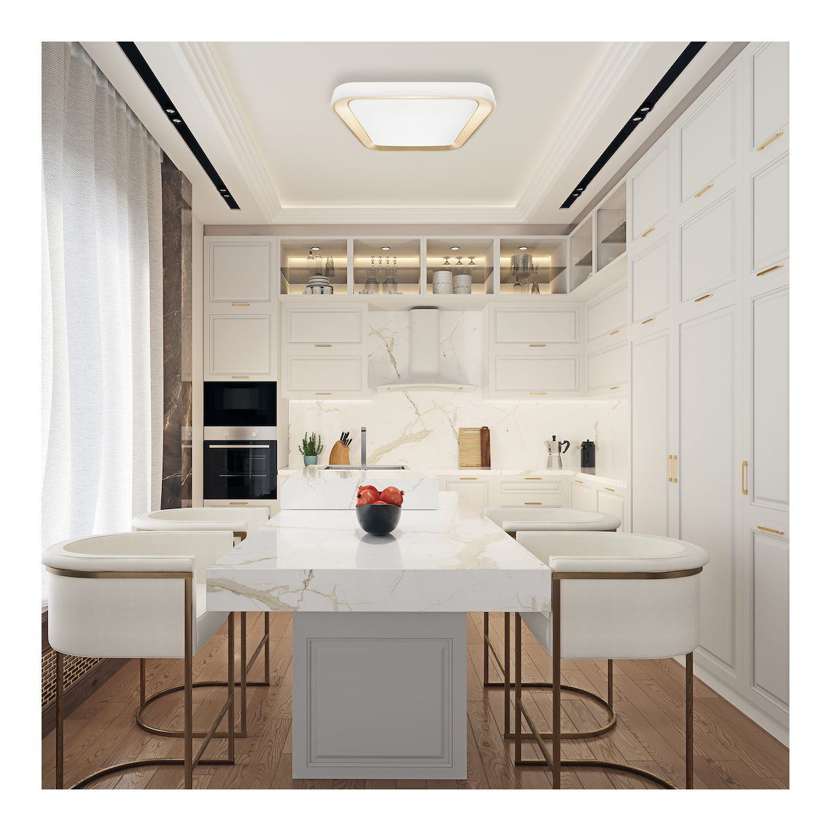 MiLagro QUADRO GOLD 66W stylowe lampy sufitowe