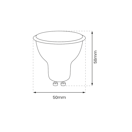 MiLagro Żarówka LED GU10 6,5W 4000K designerskie oświetlenie