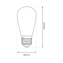 MiLagro Żarówka Filamentowa ST64 Amber nowoczesne lampy do wnętrz