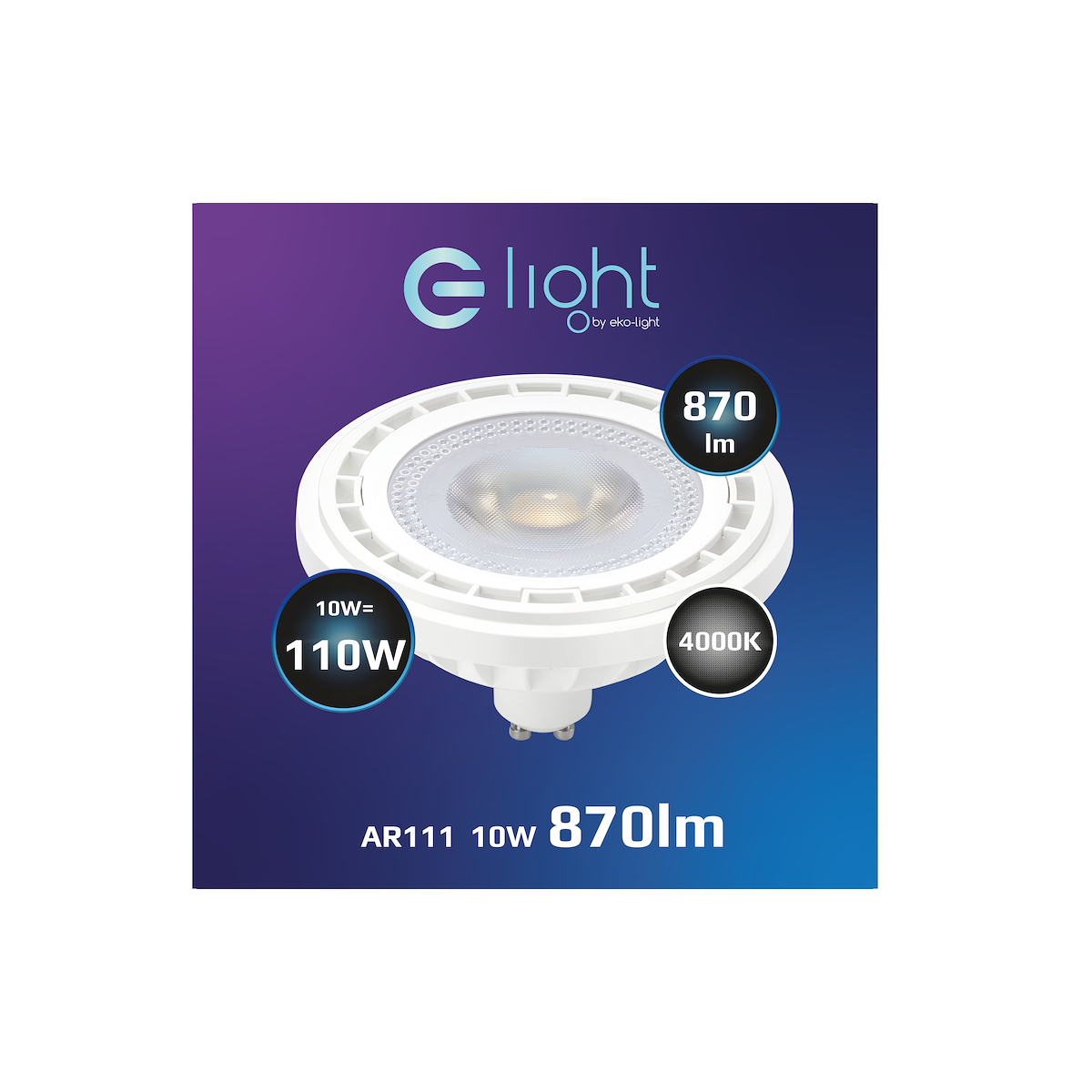 MiLagro Żarówka LED AR111 GU10 10W 4000K eleganckie oświetlenie