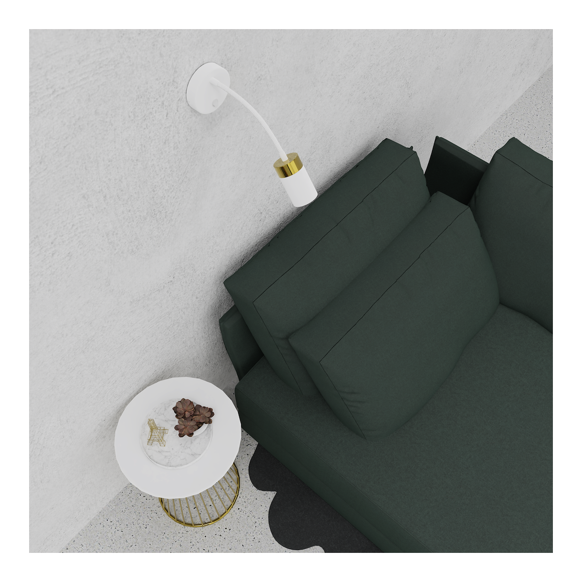 MiLagro Kinkiet flex Joker 1xGU10 Biały/Złoty MLP8535