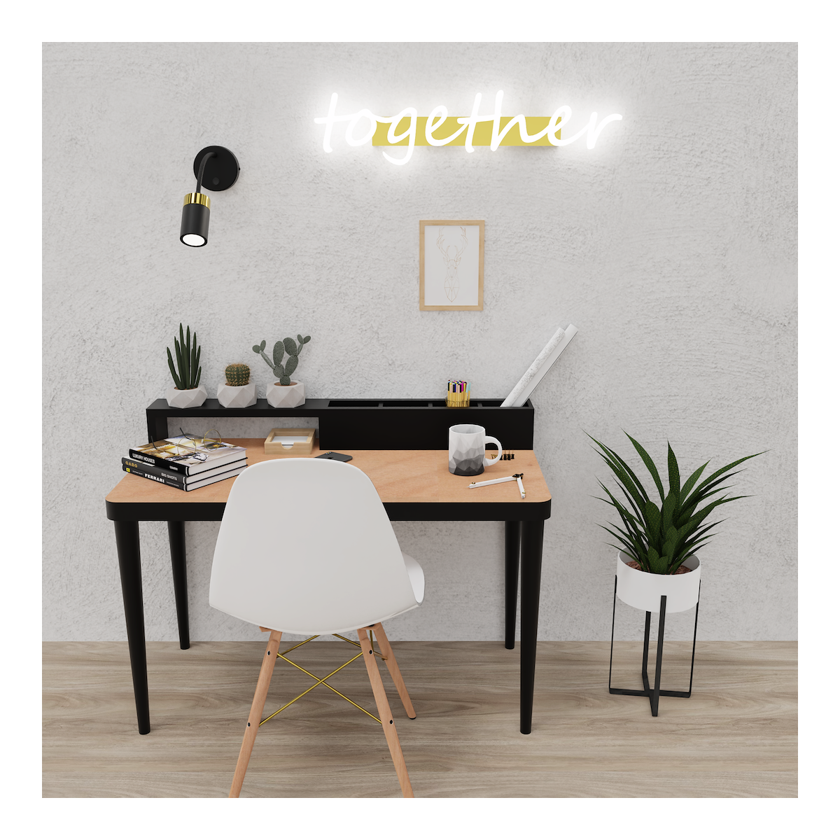 MiLagro Kinkiet flex JOKER BLACK/GOLD 1xGU10 MLP8536