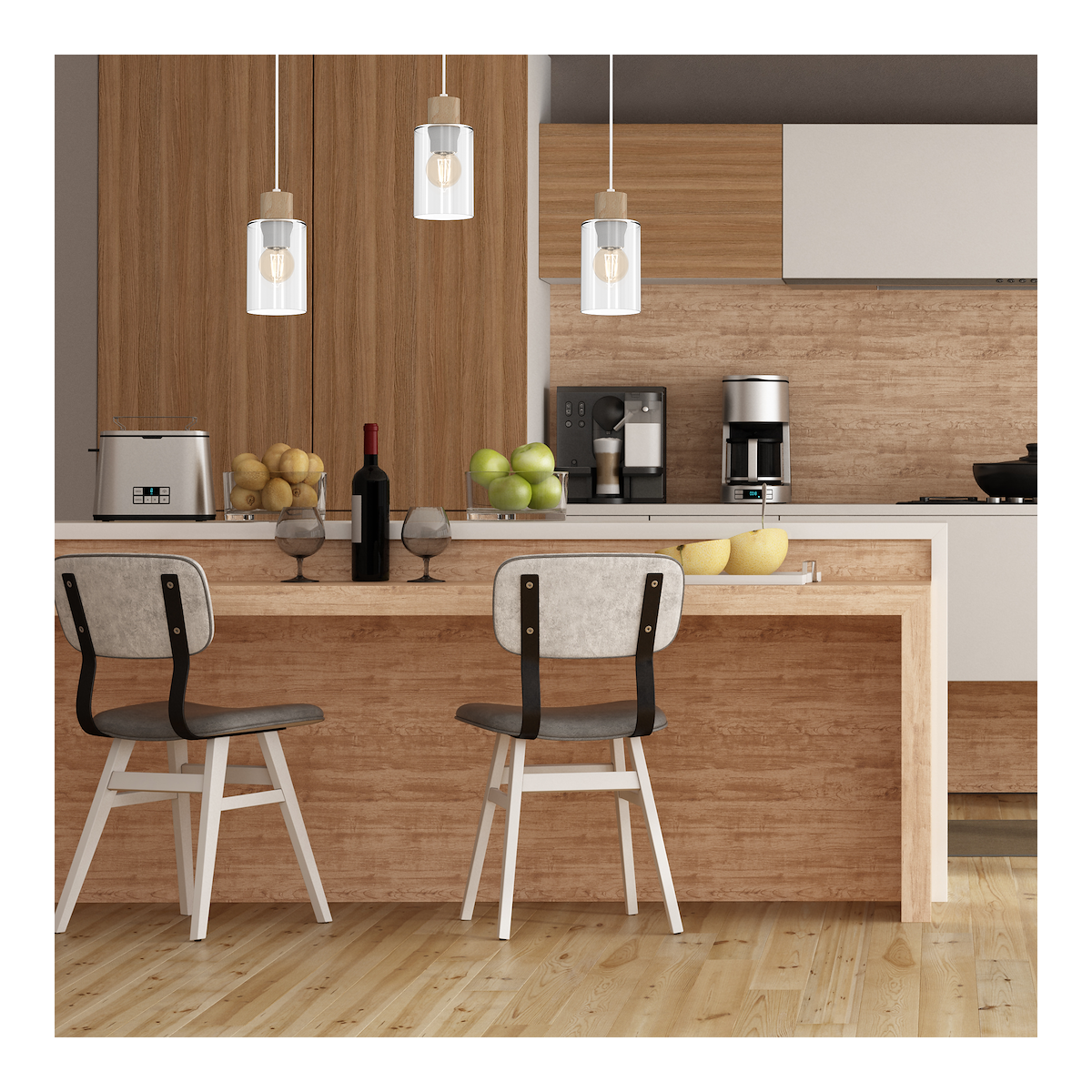 MiLagro Lampa wisząca MADERA 1xE27 MLP8554