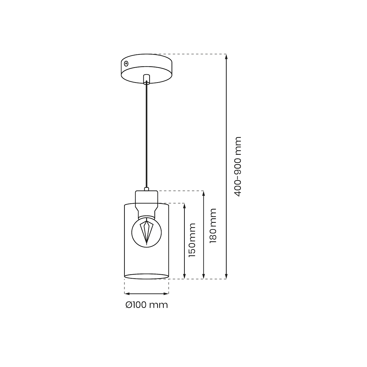 MiLagro Lampa wisząca MADERA 1xE27 MLP8554