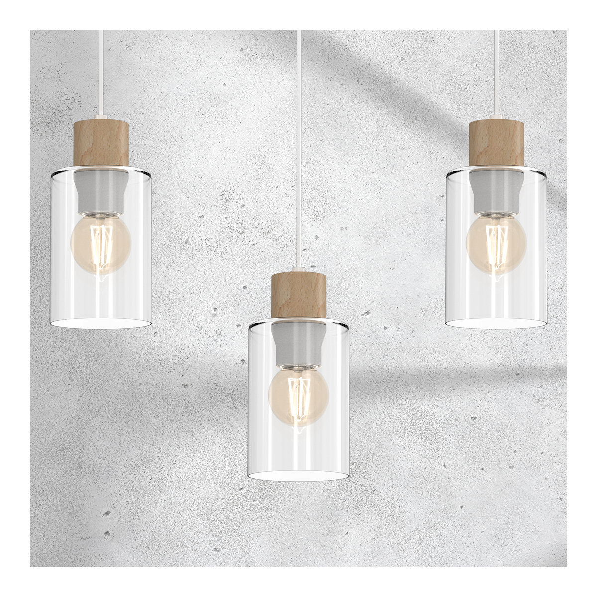 MiLagro Lampa MADERA 3xE27 oryginalne źródło światła