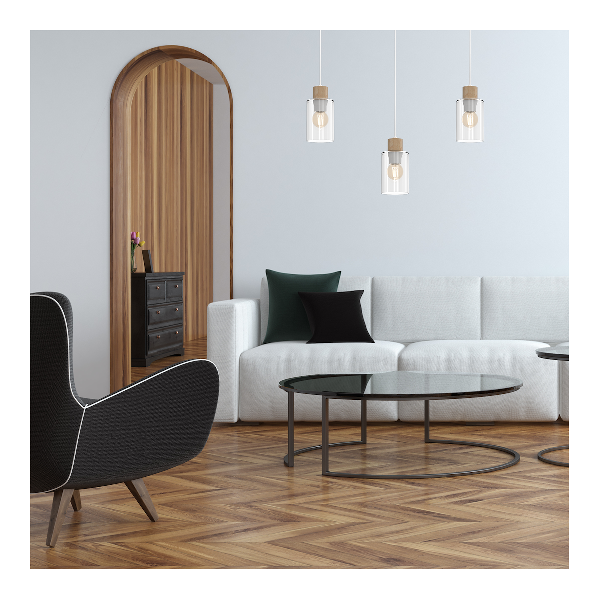 MiLagro Lampa wisząca MADERA 3xE27 MLP8555