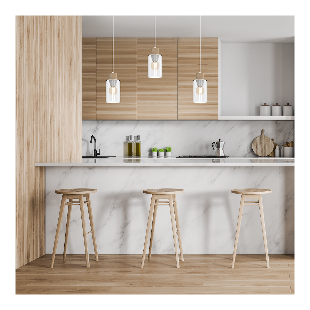 MiLagro Lampa wisząca MADERA 3xE27 MLP8555