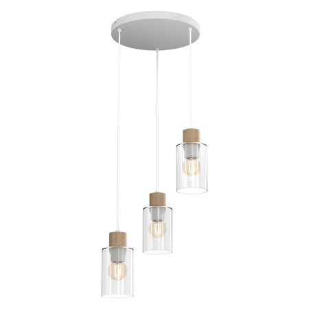 MiLagro Lampa wisząca MADERA 3xE27 niepowtarzalne oświetlenie wnętrza