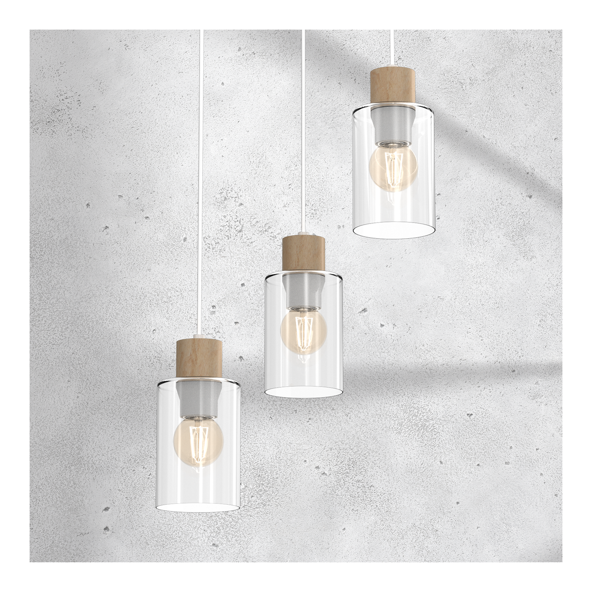 MiLagro Lampa wisząca MADERA 3xE27 MLP8556