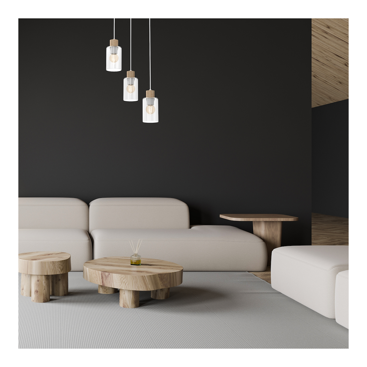 MiLagro Lampa wisząca MADERA 3xE27 MLP8556