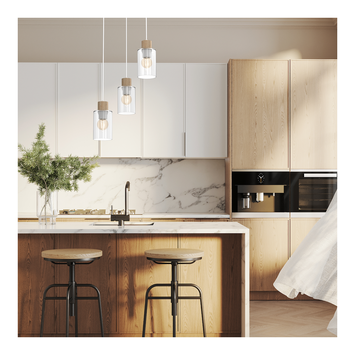 MiLagro Lampa wisząca MADERA 3xE27 MLP8556