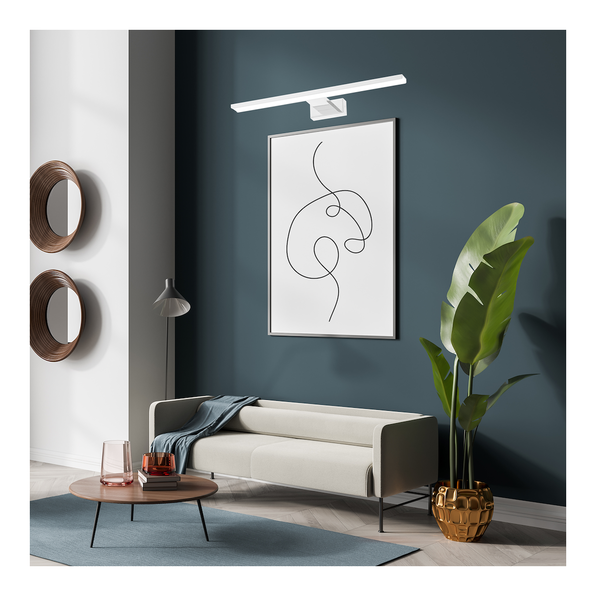 MiLagro Kinkiet Pinto 12W LED 50cm Biały ML8235