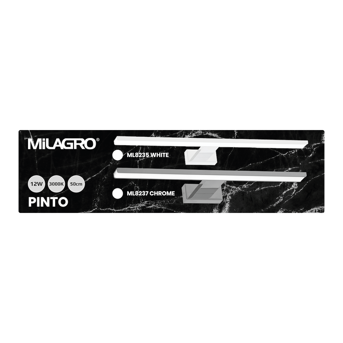 MiLagro Kinkiet PINTO CHROME 12W LED 50cm ML8237